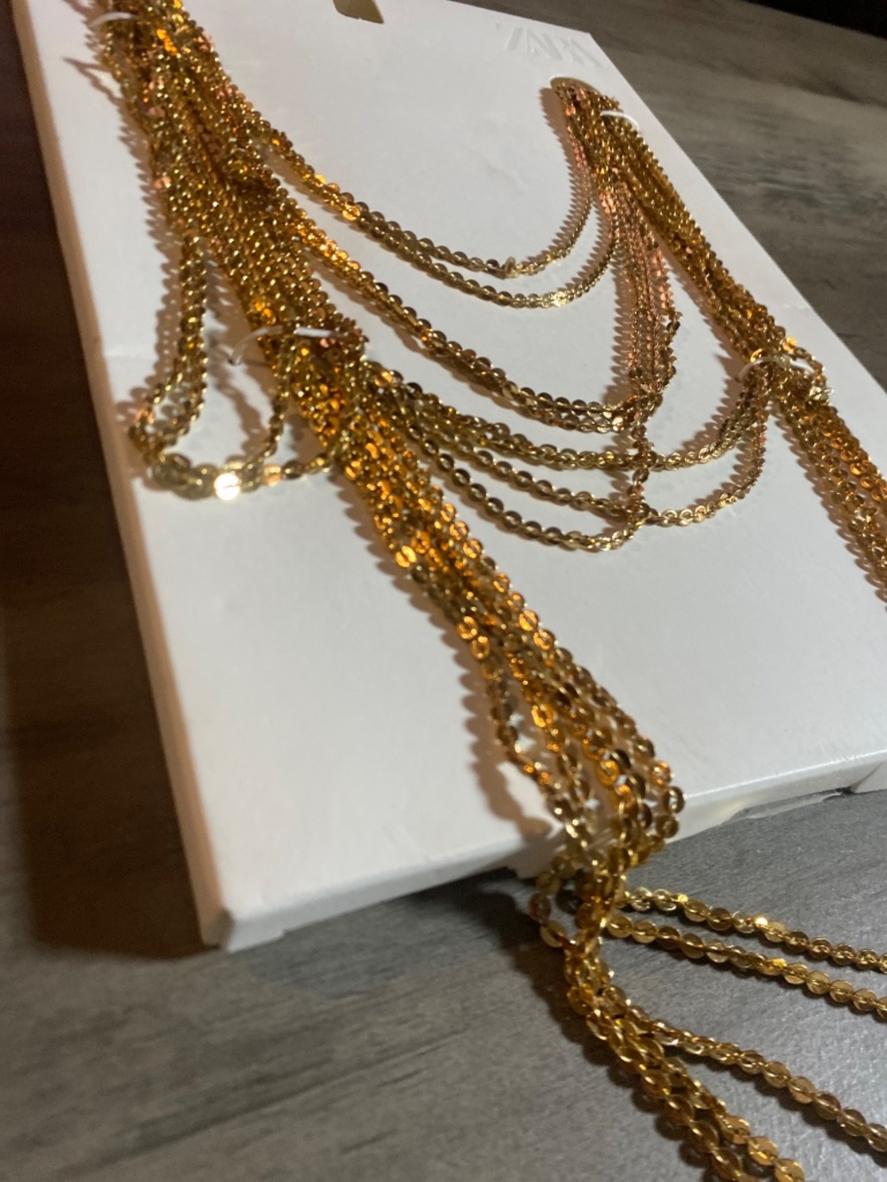 NWT Zara Multi-Chain Layered Necklace - Picture 5 of 8